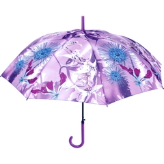 Зонтик трость PERLETTI Chic 21175;4100 Фиолетовый / цветы